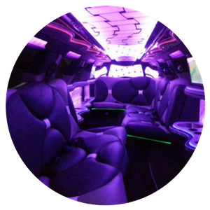 Inside of our luxury limo